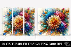 Colorful Stained Chrysanthemum | 20 Oz Tumbler Product Image 1