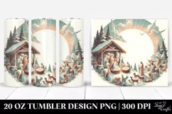 Retro Nativity Scene Clipart, Transparent 20 Oz Tumbler Product Image 1