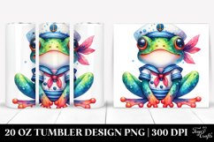 Colorful Frog in Sailor Suit | 20 Oz Tumbler Product Image 1