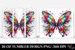 Vibrant Whimsical Butterfly | 20 Oz Tumbler Product Image 1