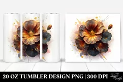 Round Nasturtium Splash | 20 Oz Tumbler Product Image 1