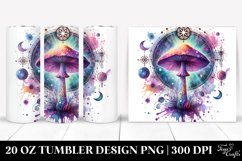 Vibrant Magical Mushroom Clipart 20 Oz Tumbler Product Image 1