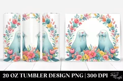 Pastel Walrus Floral Frame | 20 Oz Tumbler Product Image 1