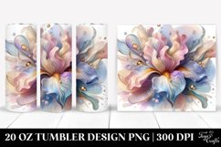 Floral Monkey, Transparent 20 Oz Tumbler Product Image 1