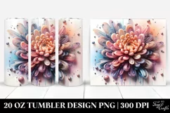 Abstract Chrysanthemum, High-Res 20 Oz Tumbler Product Image 1