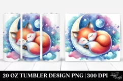 Colorful Baby Fox Moon 20 Oz Tumbler Product Image 1