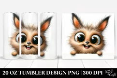 Colorful Crazy Rabbit Funny 20 Oz Tumbler Product Image 1
