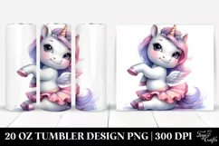 Colorful Baby Unicorn Dancer 20 Oz Tumbler Product Image 1