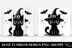Funny Halloween Black Cat 20 Oz Tumbler Product Image 1