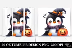 Spooky Baby Penguin Halloween Clipart, Transparent 20 Oz Product Image 1