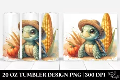 Washed Watercolor Boho Funny Cute Baby Turtle | 20 oz Product Image 1