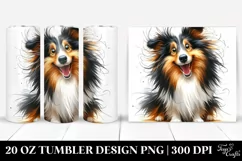 Colorful Crazy Collie Funny 20 Oz Tumbler Product Image 1