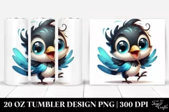 Colorful Cartoon Magpie Dancing 20 Oz Tumbler Product Image 1