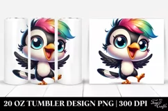 Colorful Cartoon Magpie Dancing 20 Oz Tumbler Product Image 1