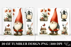 Retro Gnome, Watercolor | 20 oz Tumbler Product Image 1