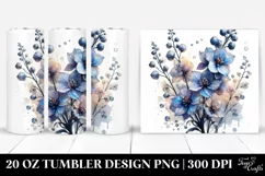 20 Oz Tumbler Sublimation | Material Shiny Delphinium Product Image 1