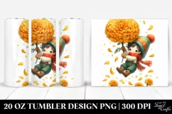 Colorful Floating Gnome Marigold 20 Oz Tumbler Product Image 1
