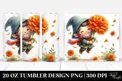 Colorful Floating Gnome Marigold 20 Oz Tumbler Product Image 1
