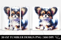 Playful Baby Papillon Halloween Clipart, Transparent 20 Oz Product Image 1