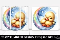 Colorful Baby Duck Moon 20 Oz Tumbler Product Image 1