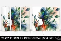 Vibrant Abstract Watercolor Frame. 20 oz Tumbler Design Product Image 1