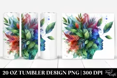 Vibrant Abstract Watercolor Frame. 20 oz Tumbler Design Product Image 1