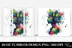 Vibrant Abstract Watercolor Frame. 20 oz Tumbler Design Product Image 1