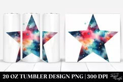 Colorful Watercolor Star 20 Oz Tumbler Product Image 1
