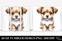Watercolor Baby Dog | 20 Oz Tumbler Product Image 1