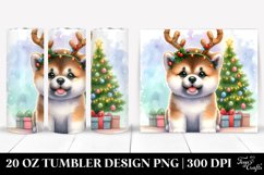 Expressive Baby Akita with Christmas Lights, Transparent 20 Product Image 1