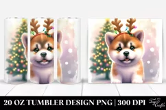 Expressive Baby Akita with Christmas Lights, Transparent 20 Product Image 1