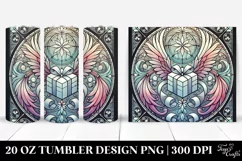 Colorful Gift with Wings Clipart, Transparent 20 Oz Tumbler Product Image 1