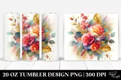 colorful bouquet with begonia splash | 20 oz Tumbler Product Image 1