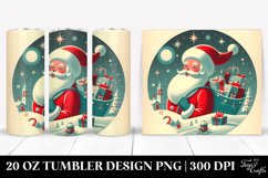 Simple Retro Santa Clipart, Transparent 20 Oz Tumbler Product Image 1