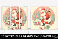 Simple Retro Santa Clipart, Transparent 20 Oz Tumbler Product Image 1