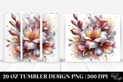 20 Oz Tumbler Sublimation | Abstract Shiny Freesia Product Image 1