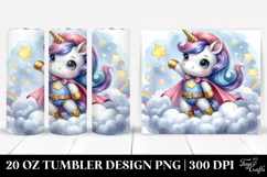 Baby Unicorn Posing as a Hero | 20 oz Tumbler Product Image 1