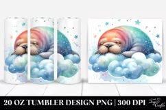 Colorful Baby Walrus Cloud | 20 Oz Tumbler Product Image 1