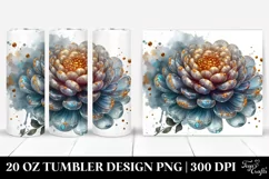 20 Oz Tumbler Sublimation | Glossy Marigold Watercolor Product Image 1