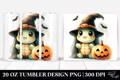 Spooky Baby Turtle Halloween Clipart, Transparent 20 Oz Product Image 1