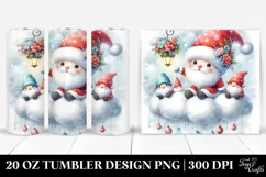Vibrant Santa with Gnomes | 20 Oz Tumbler Product Image 1