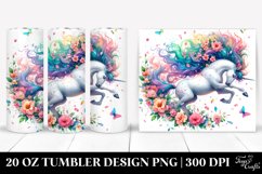 Colorful Unicorn Tumbling Spring Petals | 20 oz Tumbler Product Image 1