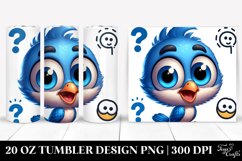 Cute Baby Blue Jay Cartoon | 20 Oz Tumbler Product Image 1