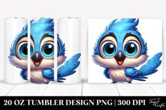 Cute Baby Blue Jay Cartoon | 20 Oz Tumbler Product Image 1