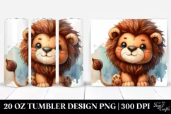 Cute Baby Plush Lion 20 Oz Tumbler Product Image 1