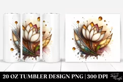 Wooden Stained Tulip Abstract | 20 Oz Tumbler Product Image 1