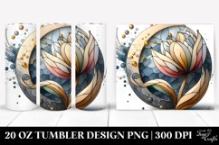 Wooden Stained Tulip Abstract | 20 Oz Tumbler Product Image 1