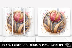 Wooden Stained Tulip Abstract | 20 Oz Tumbler Product Image 1