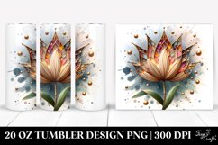 Wooden Stained Tulip Abstract | 20 Oz Tumbler Product Image 1