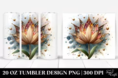 Wooden Stained Tulip Abstract | 20 Oz Tumbler Product Image 1